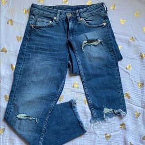Distressed jeans